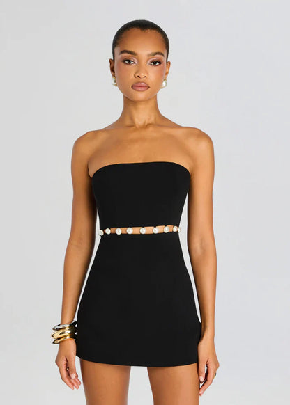 Pearl Noir Mini Dress