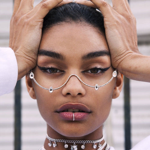 Rhinestone Frameless Party Glasses – Sparkle Vibes