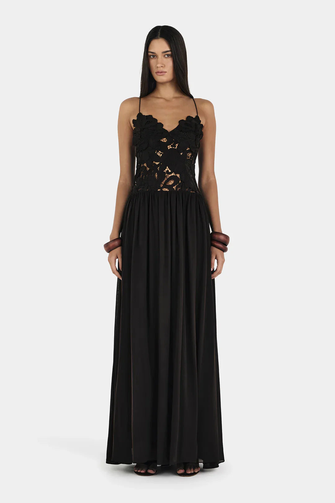 Midnight Lace Whisper Maxi Dress